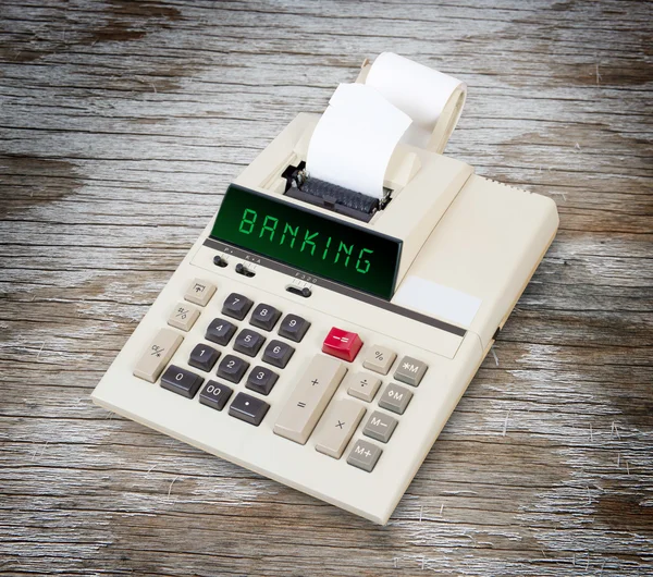 Old calculator - banking — Stock Photo, Image