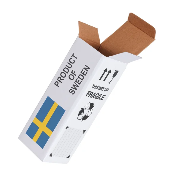 Концепція експортно - продукт Швеції — стокове фото
