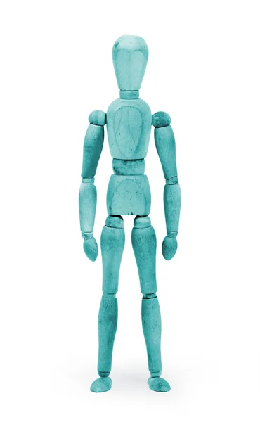 Trä figur skyltdocka med bodypaint - blå — Stockfoto