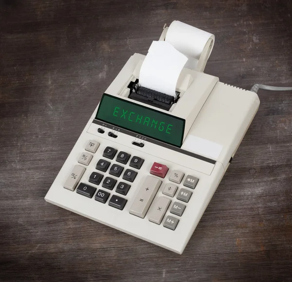 Old calculator - exchange — Stock Photo, Image