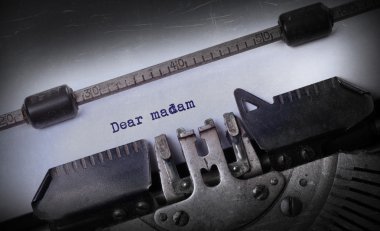 vintage yazıt eski daktilo tarafından yapılan