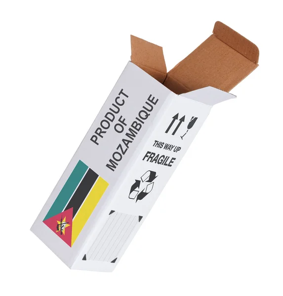 Conceito de exportação - Produto de Moçambique — Fotografia de Stock