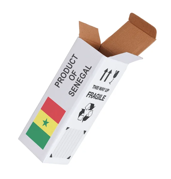 Begreppet export - produkt av Senegal — Stockfoto
