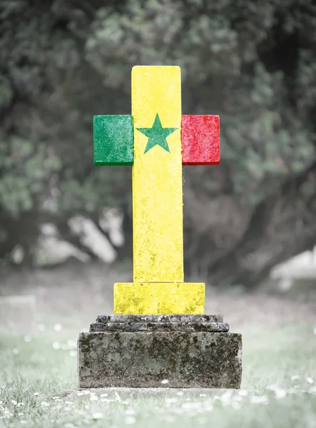 Gravestone in the cemetery - Senegal — Stock Photo, Image