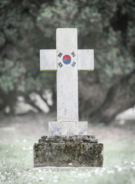 Grabstein auf dem Friedhof - Südkorea — Stockfoto