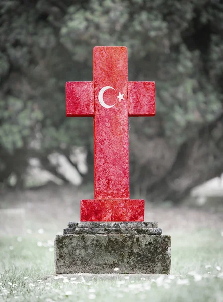 在公墓-土耳其的墓碑 — 图库照片