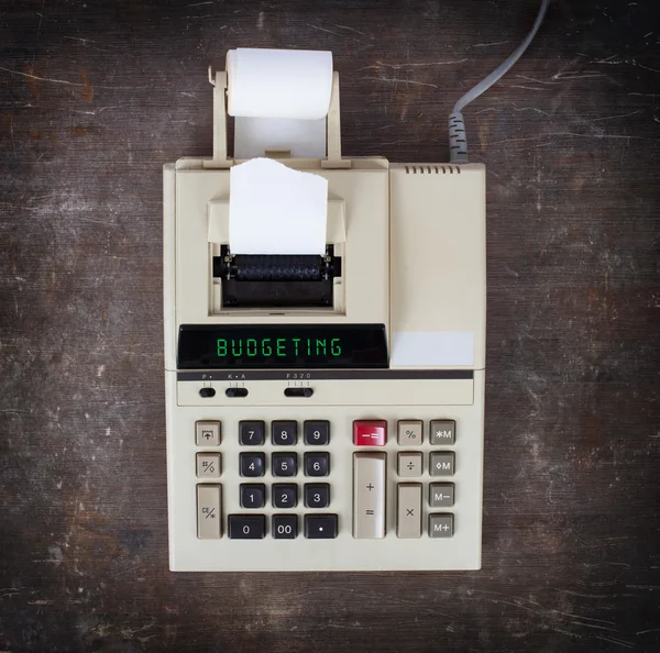 Old calculator - budgeting — Stock Photo, Image