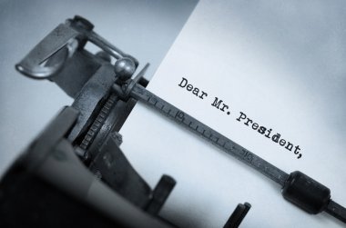 vintage yazıt eski daktilo tarafından yapılan