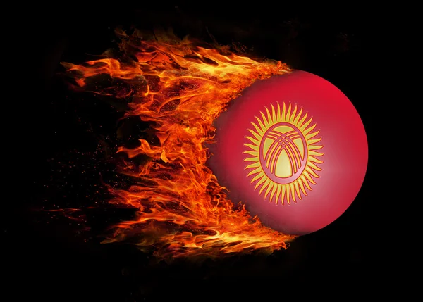 Markeren met een spoor van vuur - Kirgizië — Stockfoto