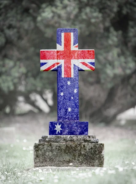 Надгробний пам'ятник на кладовищі - Австралії — стокове фото