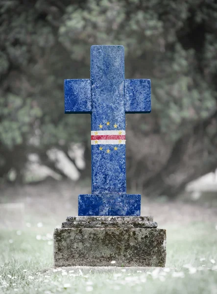 Gravestone in the cemetery - Cape Verde — Stock Photo, Image