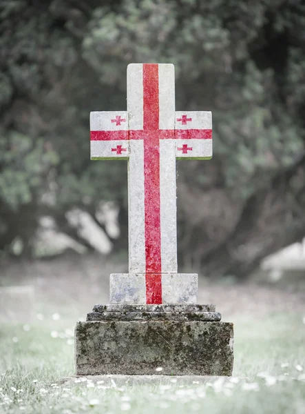 Grafsteen op het kerkhof - Georgië — Stockfoto
