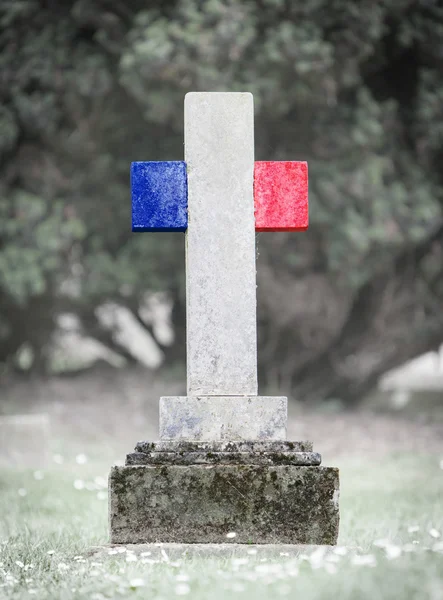 Gravestone no cemitério - França — Fotografia de Stock