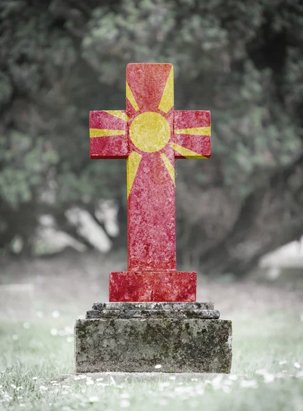 Gravestone in the cemetery - Macedonia — Stock Photo, Image