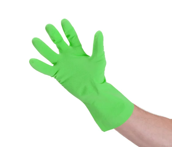 El temizliği için lateks eldiven — Stok fotoğraf