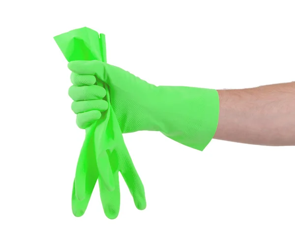 Rubberen handschoen geïsoleerd — Stockfoto