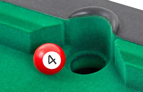 Kulička červená snookeru - číslo 4 — Stock fotografie