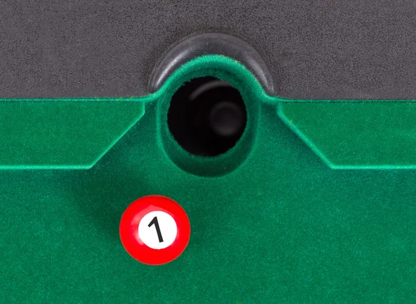 Kulička červená snookeru - číslo 1 — Stock fotografie