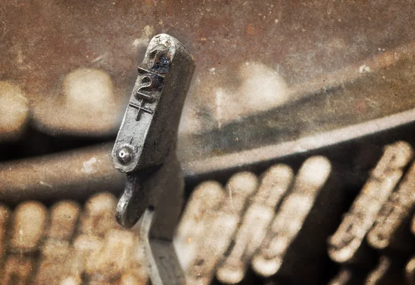 Special hammer - old manual typewriter - warm filter — Stockfoto