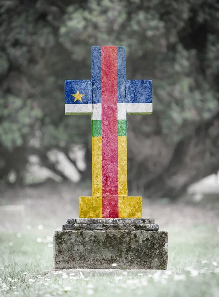 Gravestone in the cemetery - Central African Republic — Stockfoto