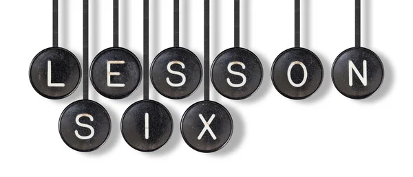 Typewriter buttons, isolated - Lesson six — Stok fotoğraf