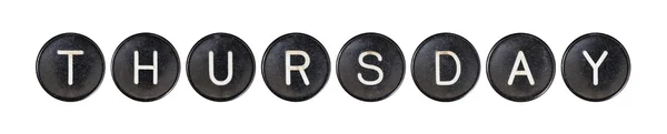Typewriter buttons, isolated - Thursday — Stock fotografie