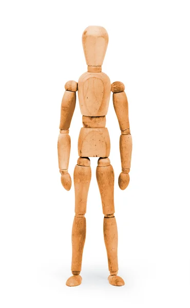 Wood figure mannequin with bodypaint - Orange — Stok fotoğraf