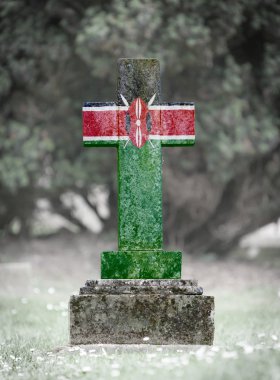 Gravestone in the cemetery - Kenya