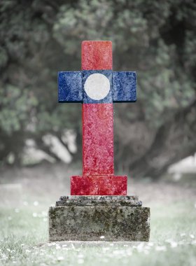 Gravestone in the cemetery - Laos