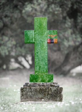 Gravestone in the cemetery - Zambia
