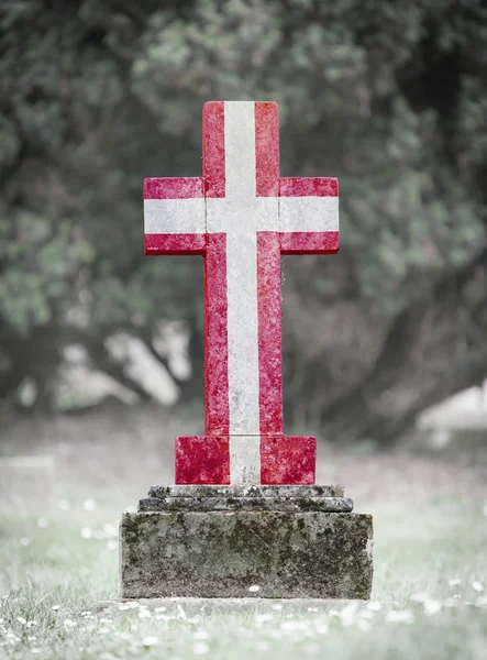 Pierre tombale dans le cimetière - Danemark — Photo