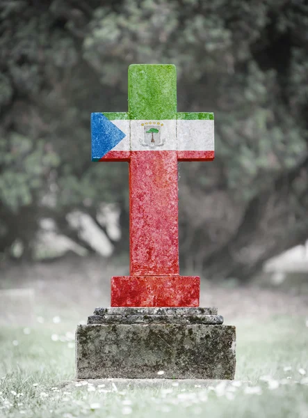 La pietra tombale nel cimitero - Guinea Equatoriale — Foto Stock