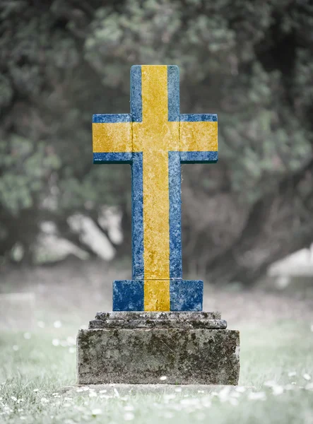 Gravestone in the cemetery - Sweden — Stock Photo, Image