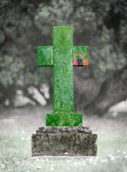 Gravestone no cemitério - Zâmbia — Fotografia de Stock