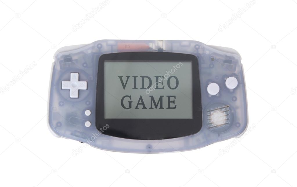 Old dirty portable game console with a small screen