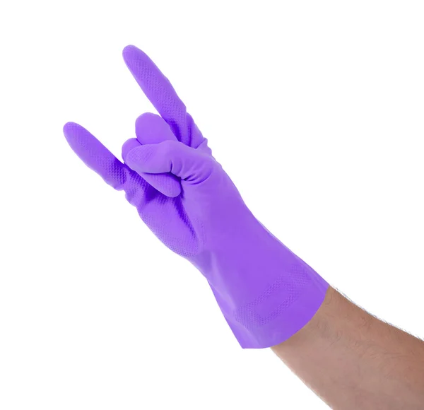 Очистительная перчатка изолирована — стоковое фото