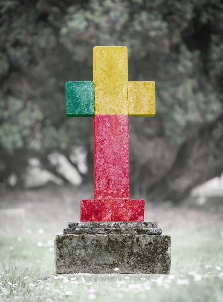 Gravestone in the cemetery - Benin — Stock Photo, Image