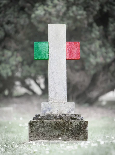 Gravestone no cemitério - Itália — Fotografia de Stock