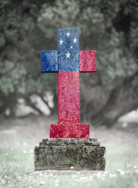 Gravestone in the cemetery - Samoa — Stock fotografie