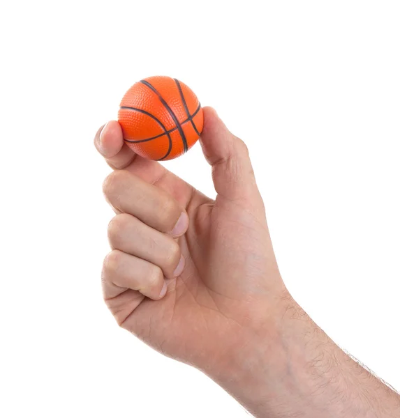 Маленький іграшковий баскетбольний м'яч — стокове фото