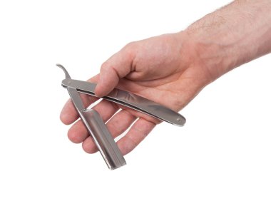 eski bir el tarafından düzenlenen ustura