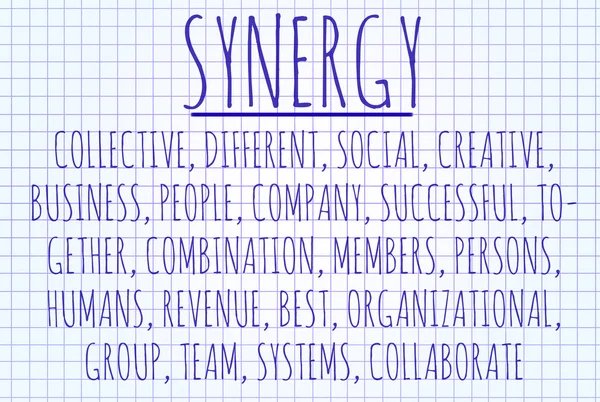 Synergy word cloud — Stock Photo, Image