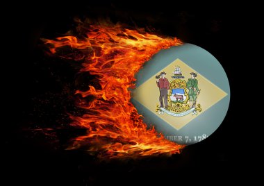 Bize ateş - Delaware ekmek kırıntısı ile bayrak devlet