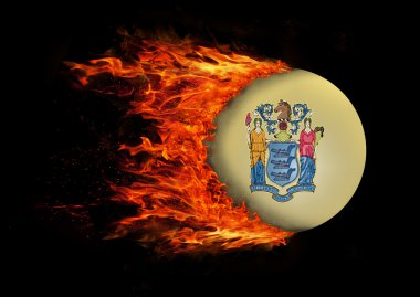 Bize ateş - New Jersey ekmek kırıntısı ile bayrak devlet