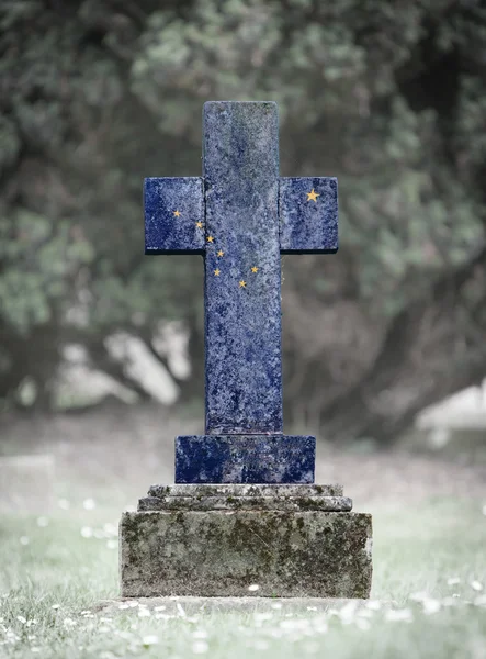 Grabstein auf dem Friedhof - alaska — Stockfoto