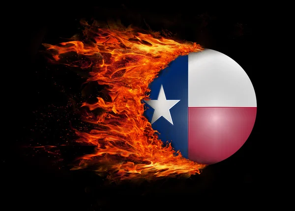 Bize ateş - Texas ekmek kırıntısı ile bayrak devlet — Stok fotoğraf