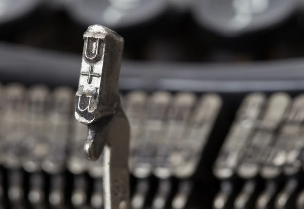 U hamer - oude handmatige schrijfmachine — Stockfoto