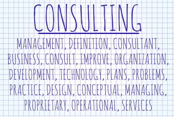 Consulting word cloud — Stock Photo, Image