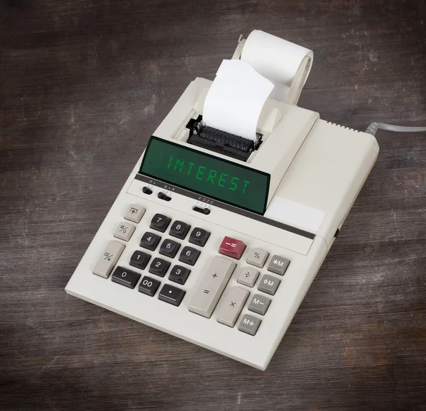 Gamla calculator - intresse — Stockfoto