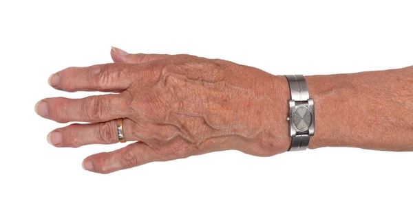 Yaşlı bir kadın eli — Stok fotoğraf